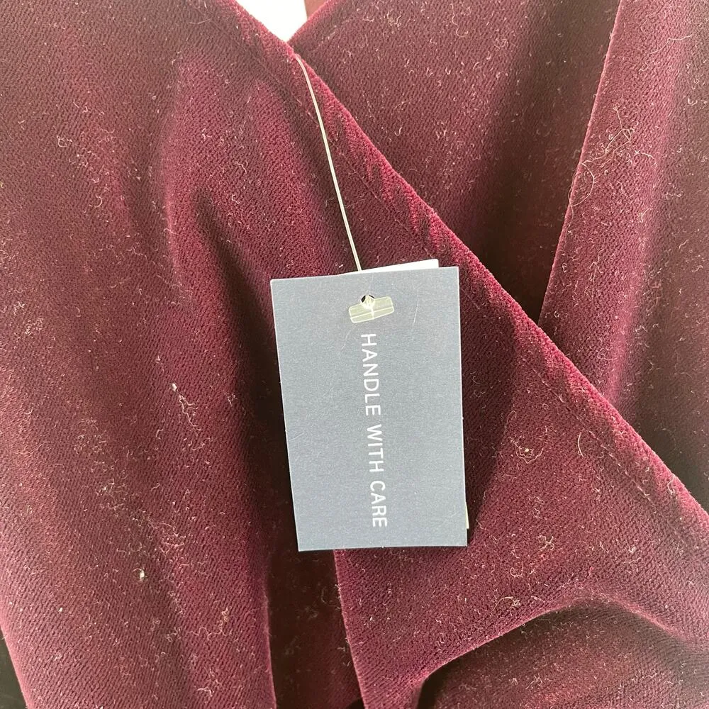 GAP Jumpsuit Size 6 Velvet Purple Eggplant NWT Cami Wrap Front Holiday Cocktail - Image 7