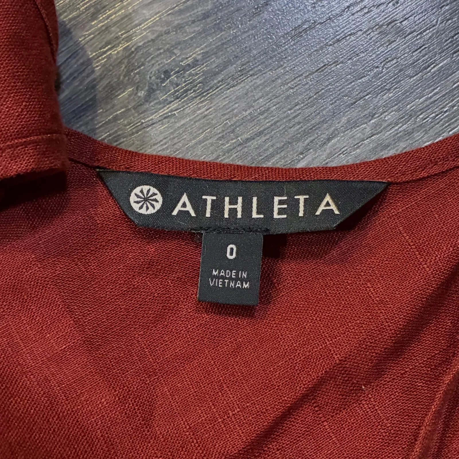 EUC‎ Athleta Linen Jumpsuit Women's Size 0 Rust V-Neck Sleeveless Wide Leg - Image 6