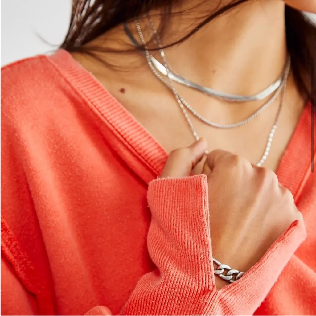 Free People We The Free Camden sweatshirt in Scarlett Sun - Image 4