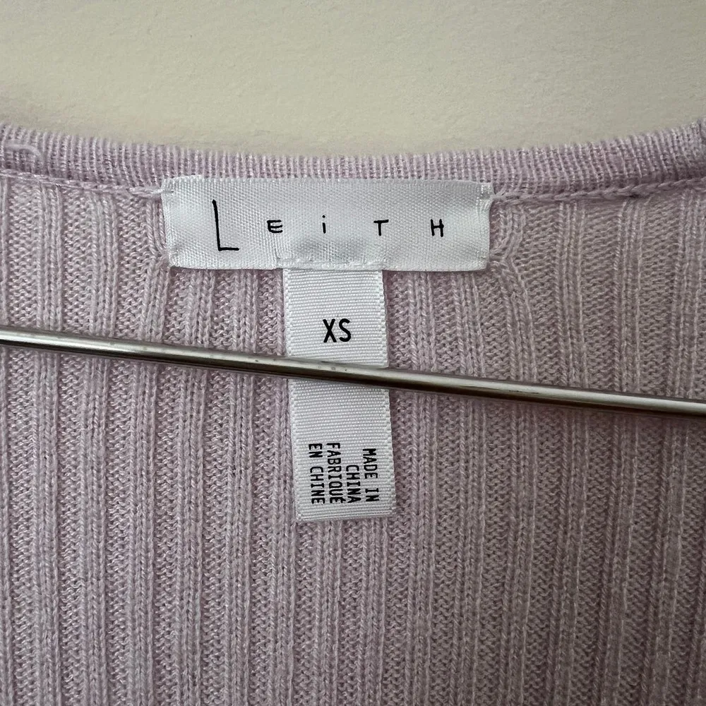 Leith Lavender Purple Wrap Front Pullover Sweater Size XS - Image 5