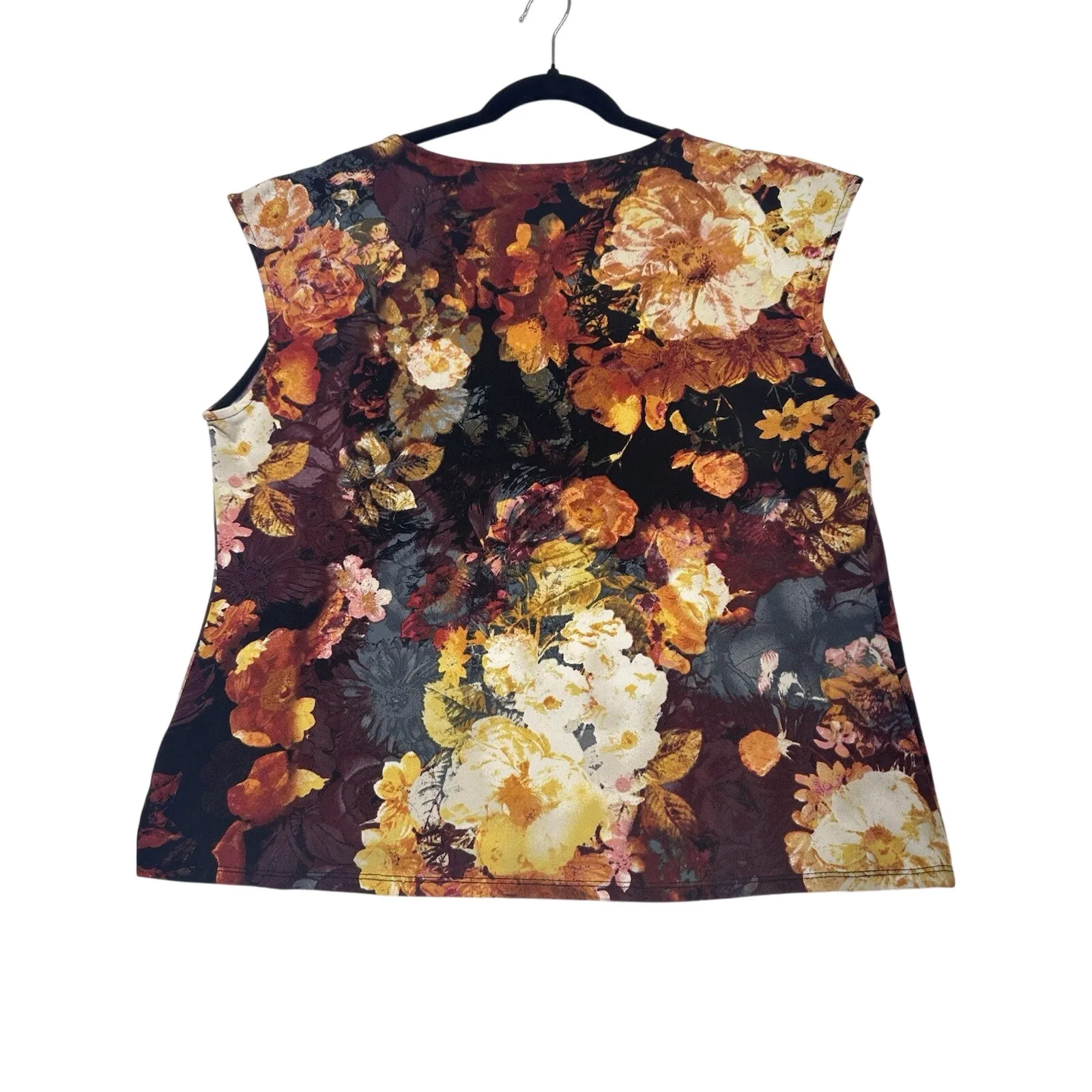 Worthington Women's Blouse Multicolor Floral Sleeveless Scoop Neck Size PXL -A37 - Image 4
