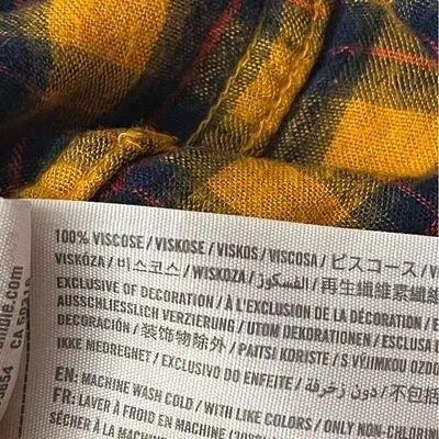 Abercrombie & Fitch yellow plaid button front shirt - Image 6