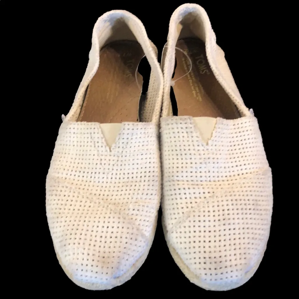 Toms ivory fabric flats‎ - Image 2