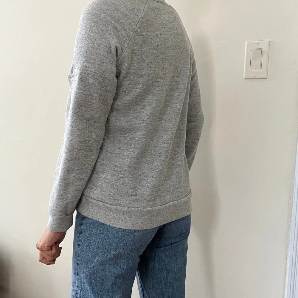 Marine Layer APMM Embroider Logo Heather Gray Pullover Sweatshirt Women's Size S - Image 9