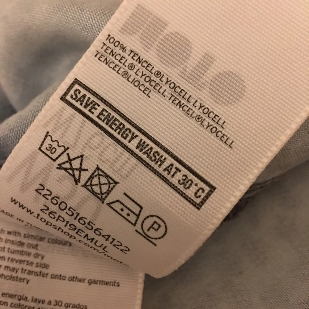 TopShop Moto Petite Blue Leopard Tie Dye Tencel Blouse - Image 8