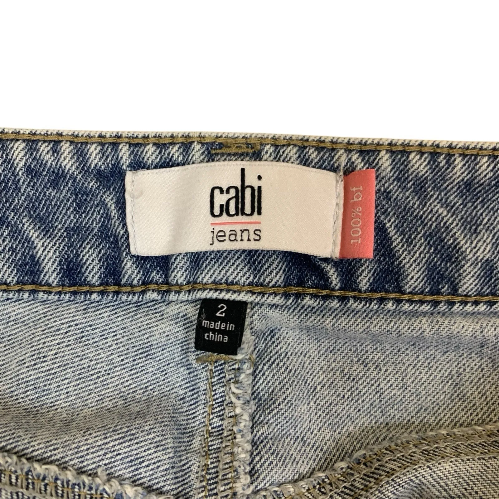 CAbi Jeans Light Wash Distressed Straight Leg Casual Cool Girl Denim 2 - Image 2
