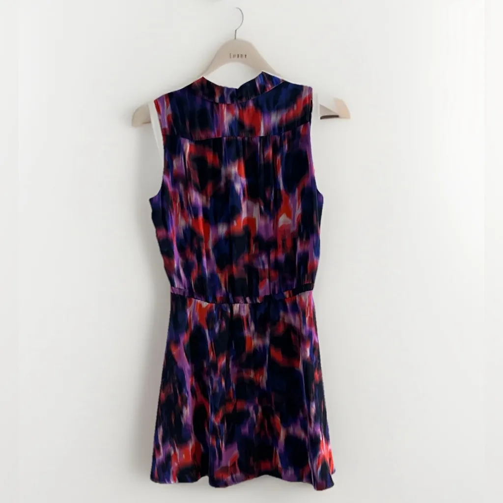 Parker Women Jemma Silk Sleeveless Collared Elastic Waist Dress Medium - Image 7