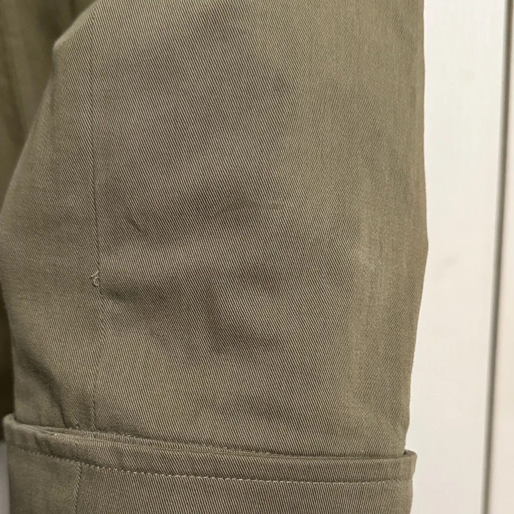 💖 Lafayette 148 Olive Green Utility Full Zip Jacket Minimalist Workwear - Image 5