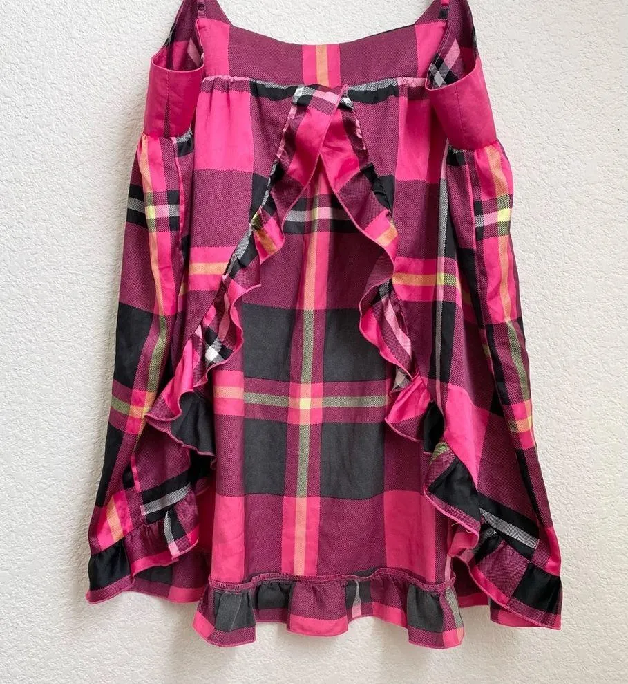 VICTORIA’S SECRET Plaid Pink/Black Open Back Babydoll Tank & Panty Set Size XL - Image 7