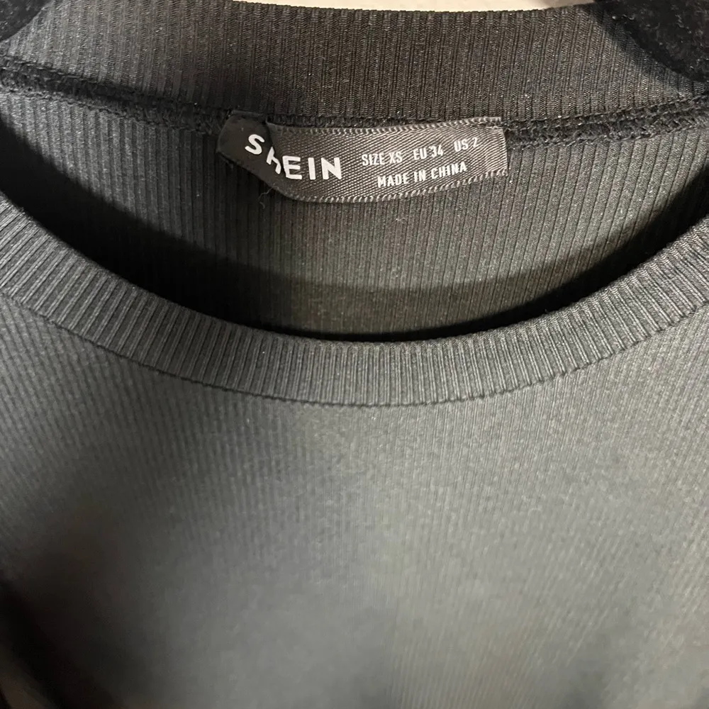 Poppy Ribbed Sheer Long Balloon Sleeve Fitted Women’s Top Sz XS EUC Black - Image 5