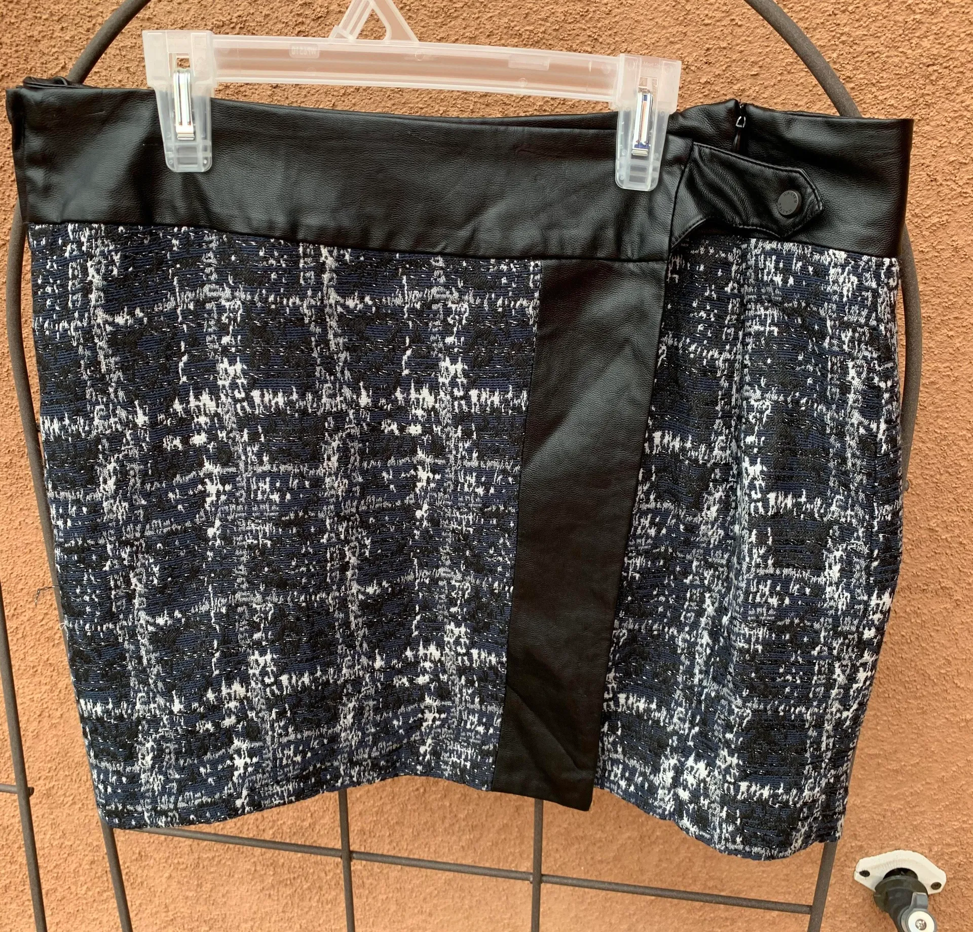 Walter Baker Faux leather/ tweed skirt - Image 2