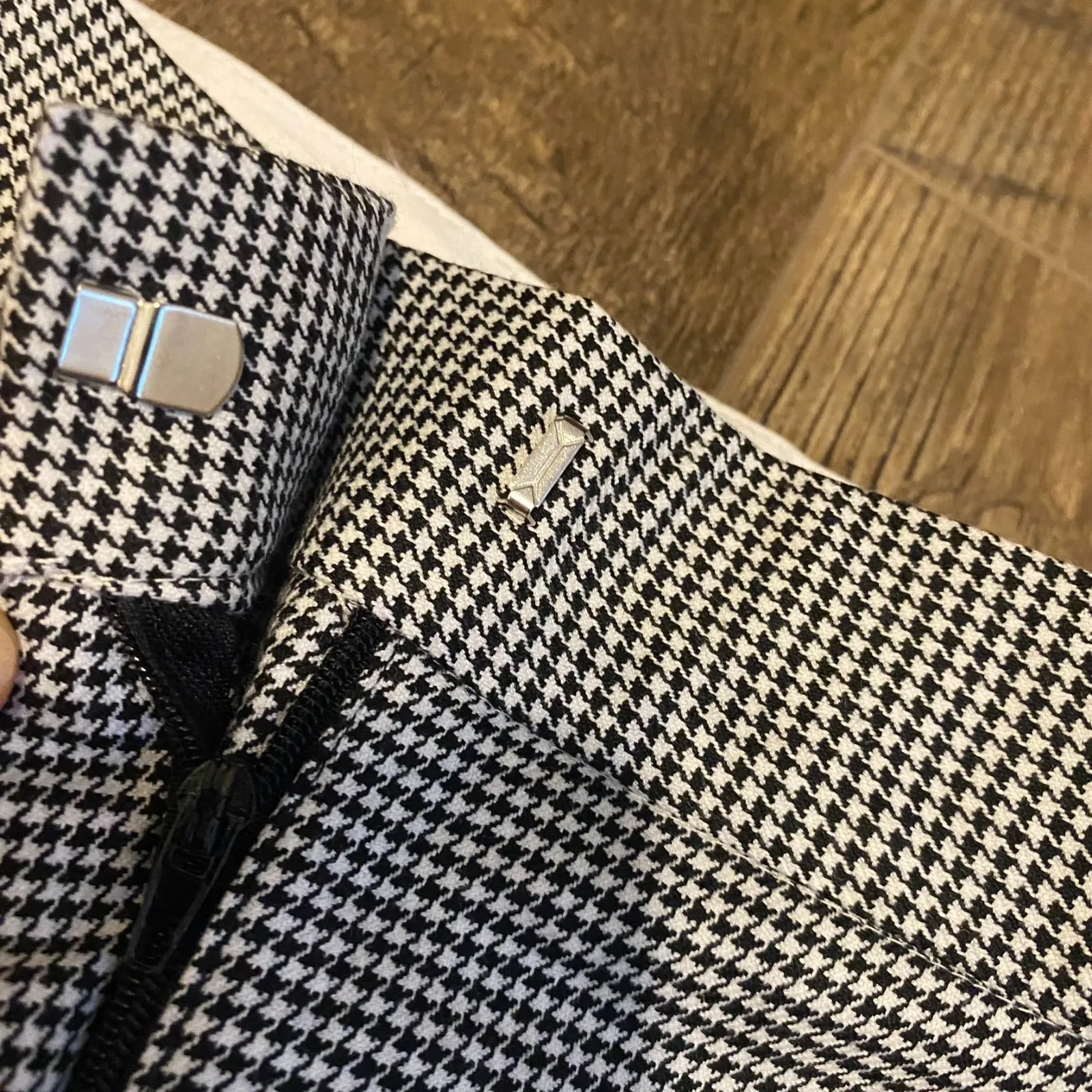 French Connection Women’s 6 Houndstooth Suit Set‎ Black White Preppy Office NWT - Image 9