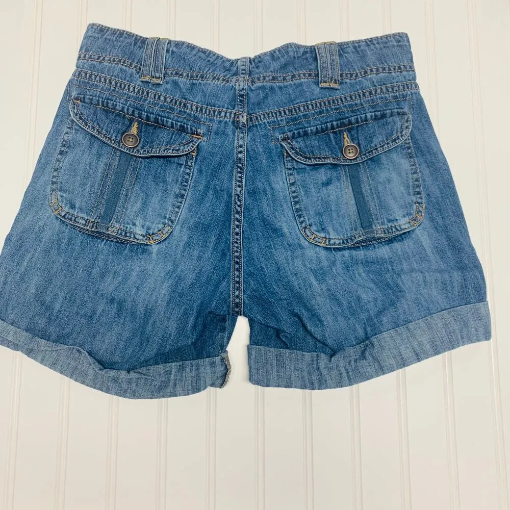 Lee Jeans Jean Shorts Roll Tab Hems Sz 6  32" waist - Image 2