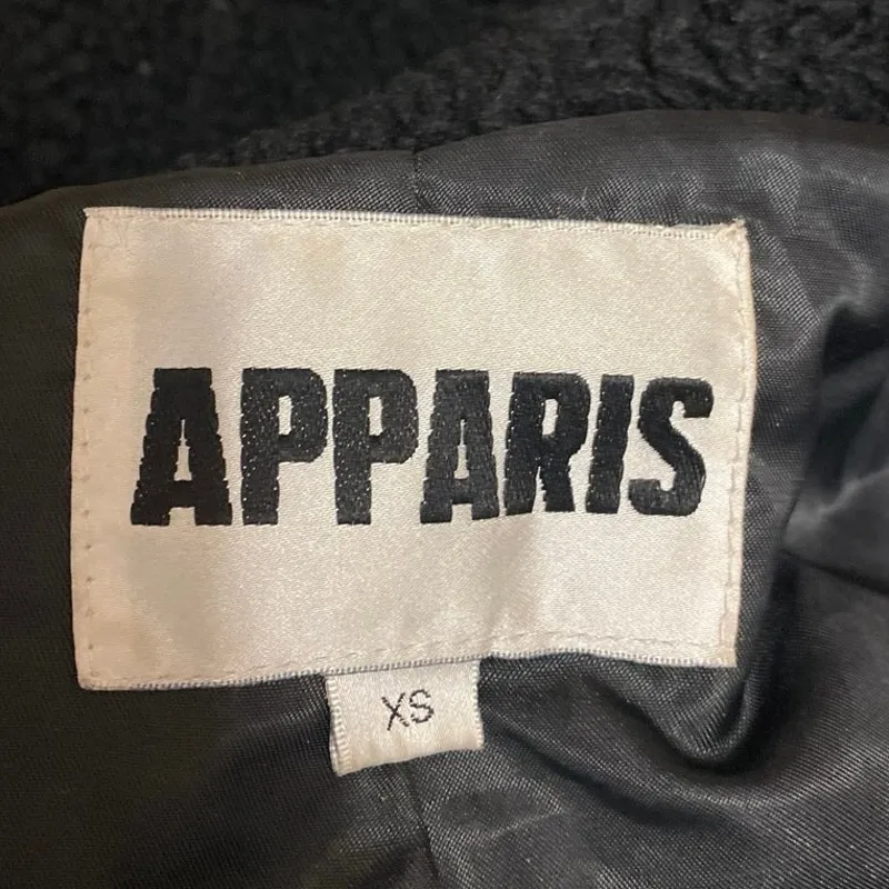 Apparis Women's Black Sherpa Fleece Double Breasted Teddy Trench Coat Jacket XS - Image 4