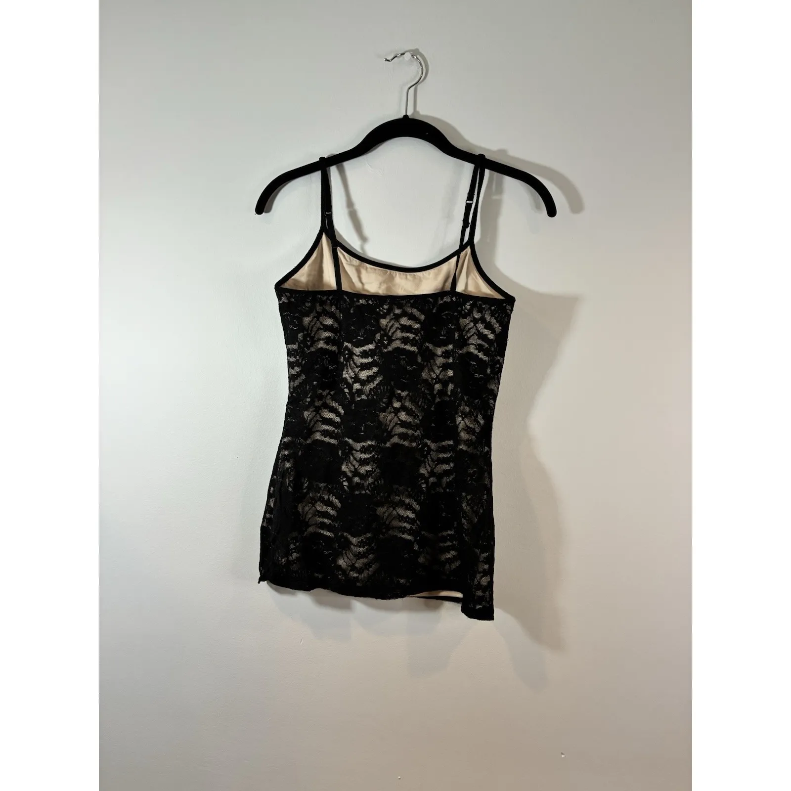 Express Black Lace Best Loved Cami Tank‎ Women's Size Medium Glam Casual Y2K - Image 3