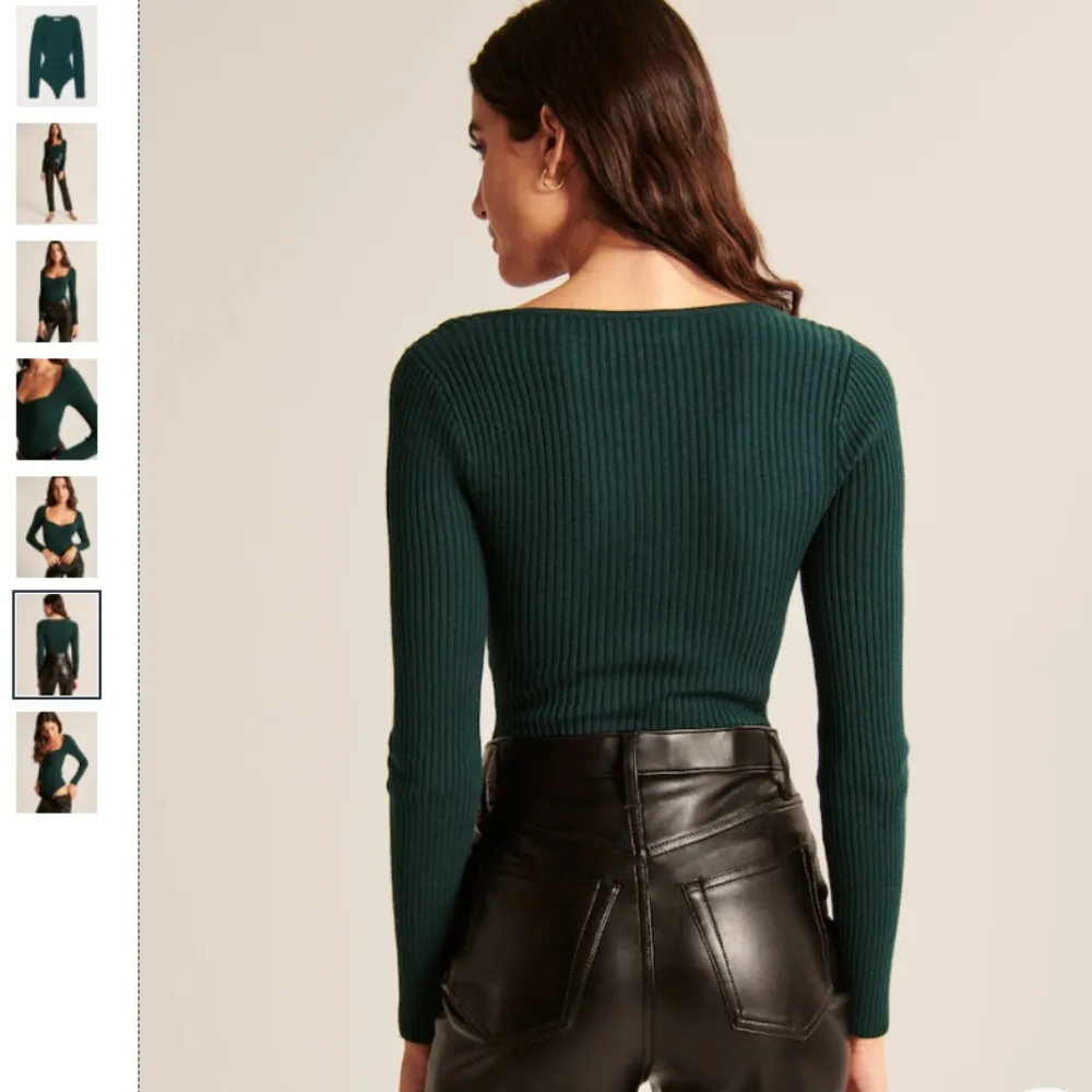 Abercrombie Long-Sleeve Sweetheart Sweater Bodysuit Brown - Image 4