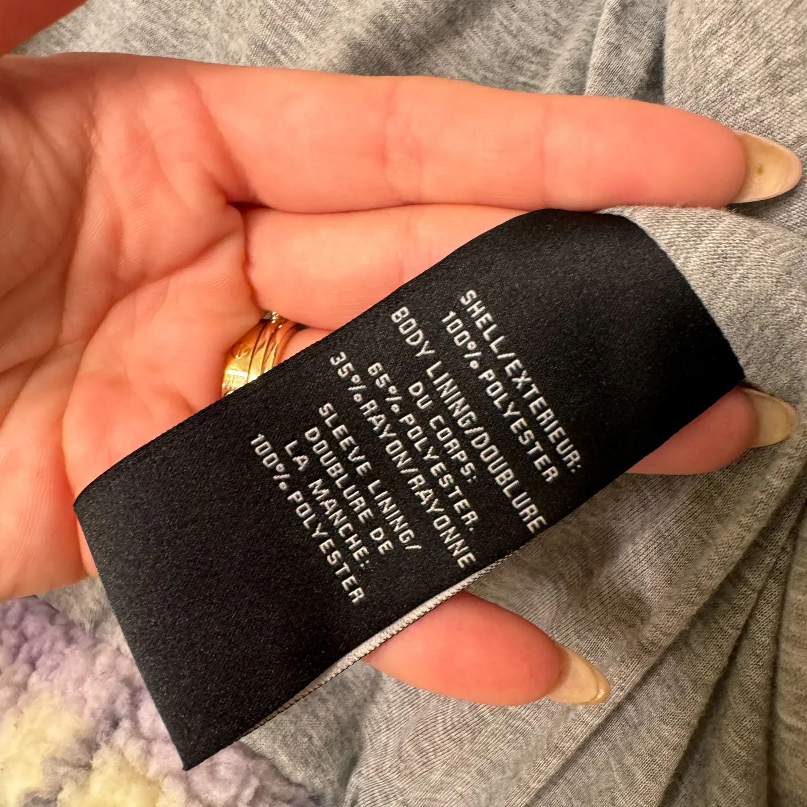 7 For All Mankind Lilac Plaid Sherpa Jacket - Image 9