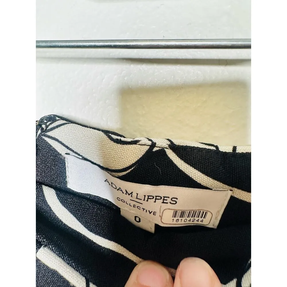 ADAM LIPPES x RTR Women's Black White Floral Twill Vacay Pencil Skirt Size 0 - Image 9