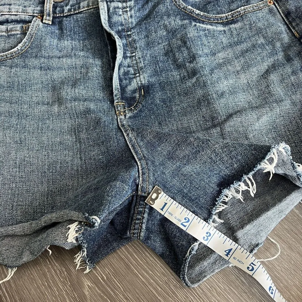 Pacsun Teens Womens Size 30 High Rise Icon Blue Denim Shorts - Image 9