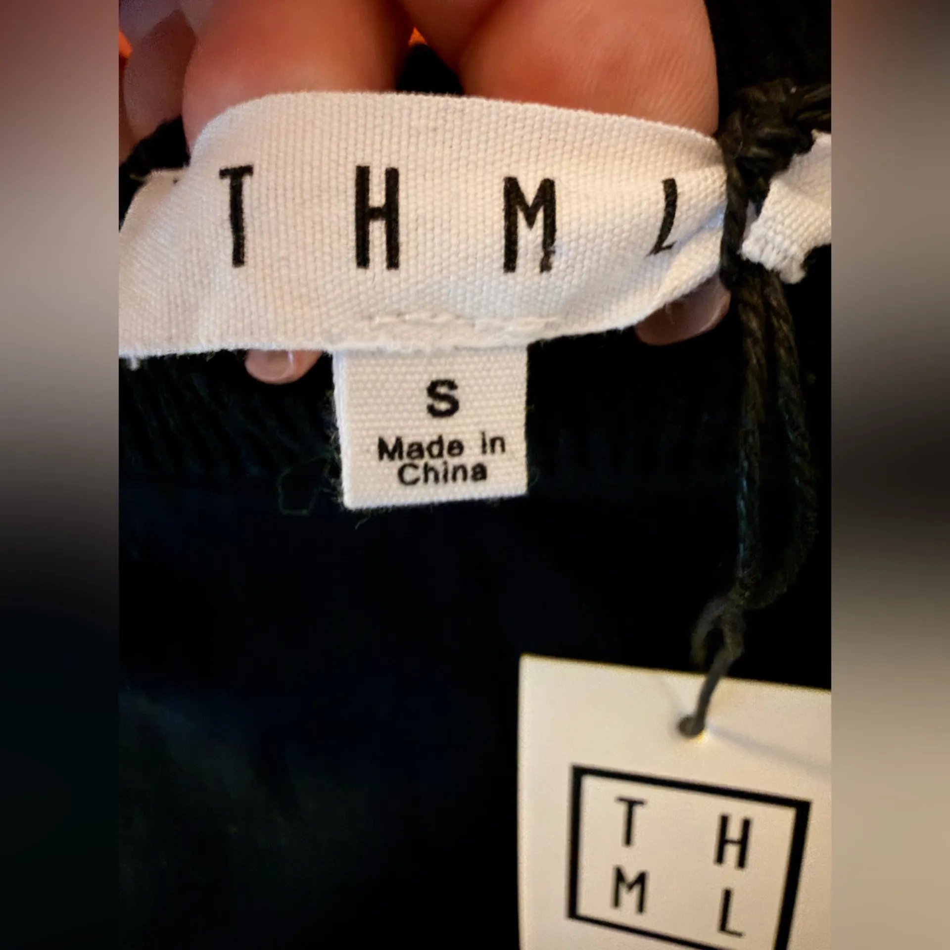 THML Tweed Angel Sleeve Top black gold tweed detailing on the bell sleeve NWT - Image 6