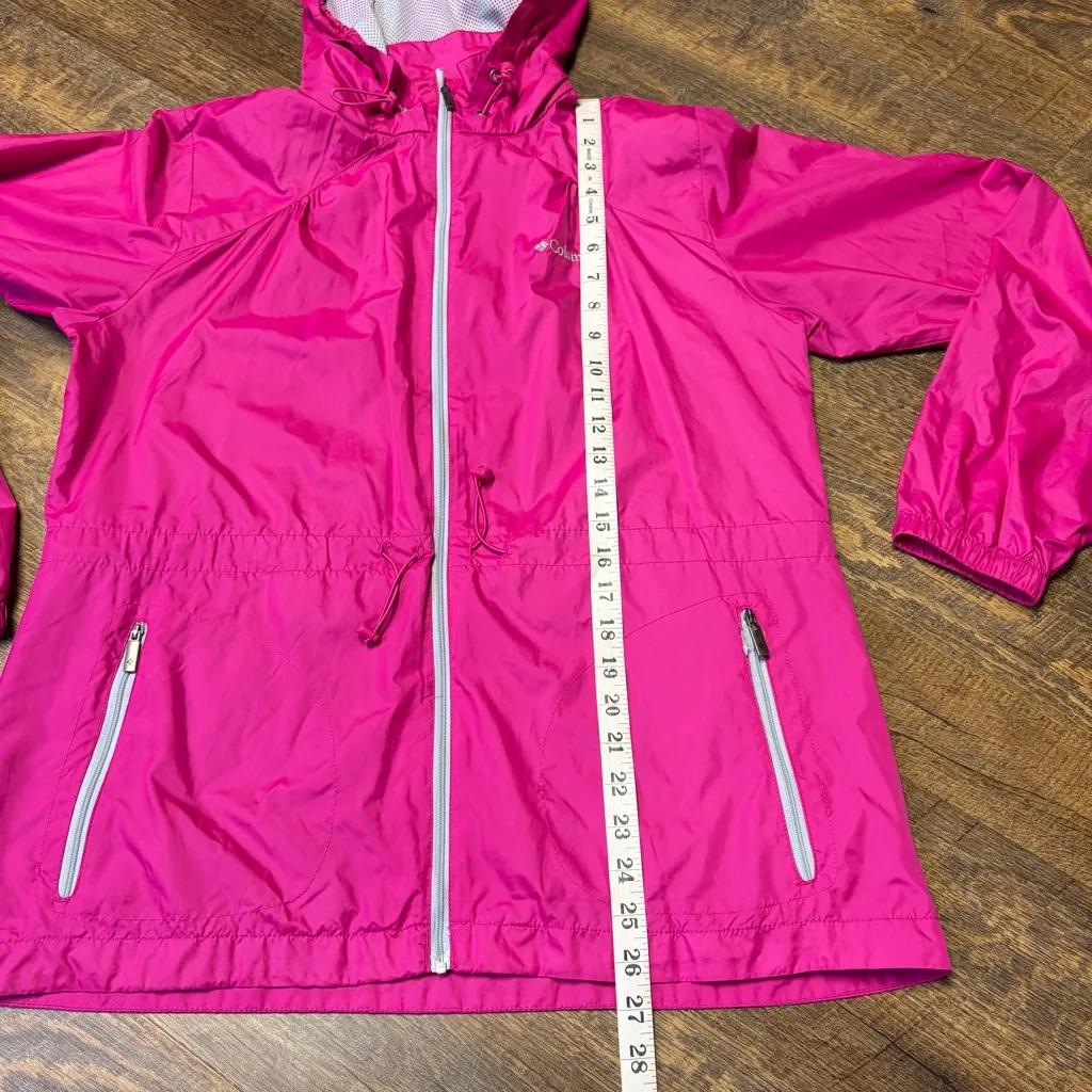 Columbia Stone Creek LightWeight Jacket Wind Breaker Womens Large Pink Cinched - Image 4