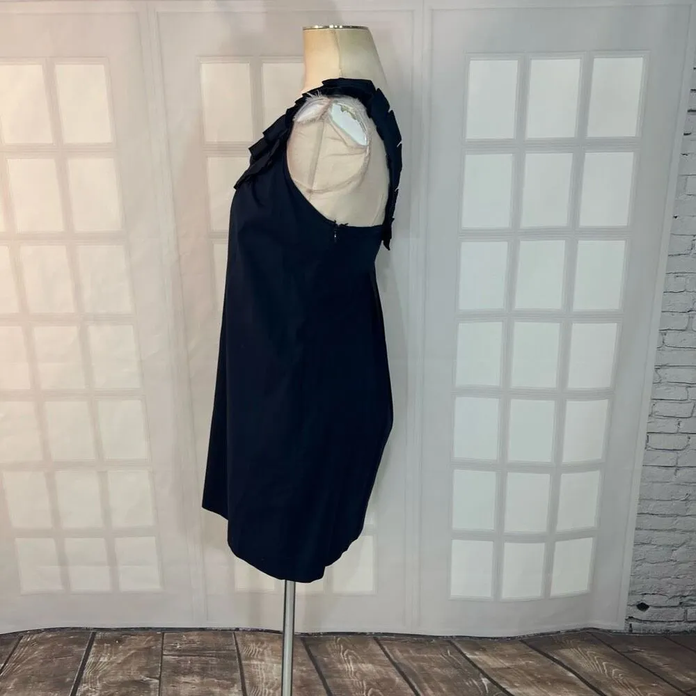 Fei Anthropologie navy cotton jumper dress size 2 - Image 8