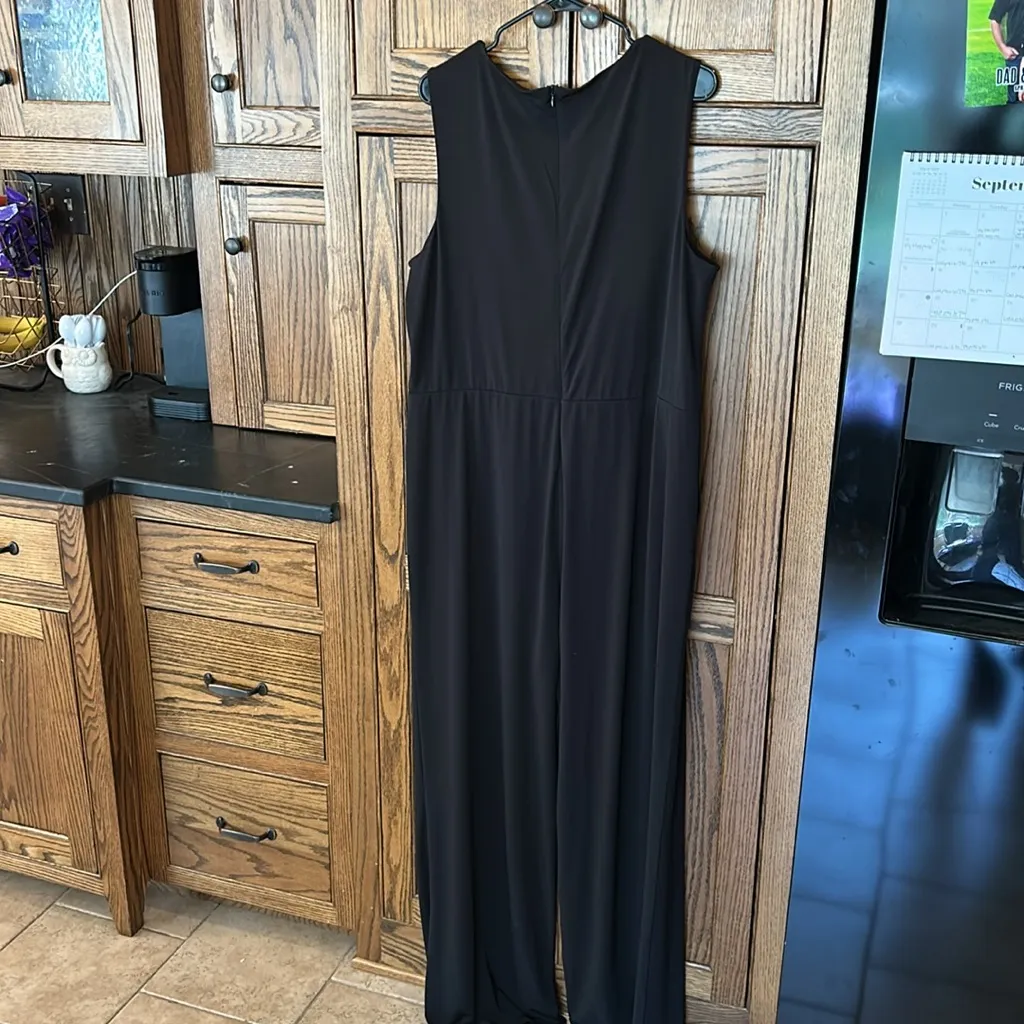 J Jason Wu Regular City Knit Sleeveless Black Jumpsuit‎ Size 1X Like New - Image 7