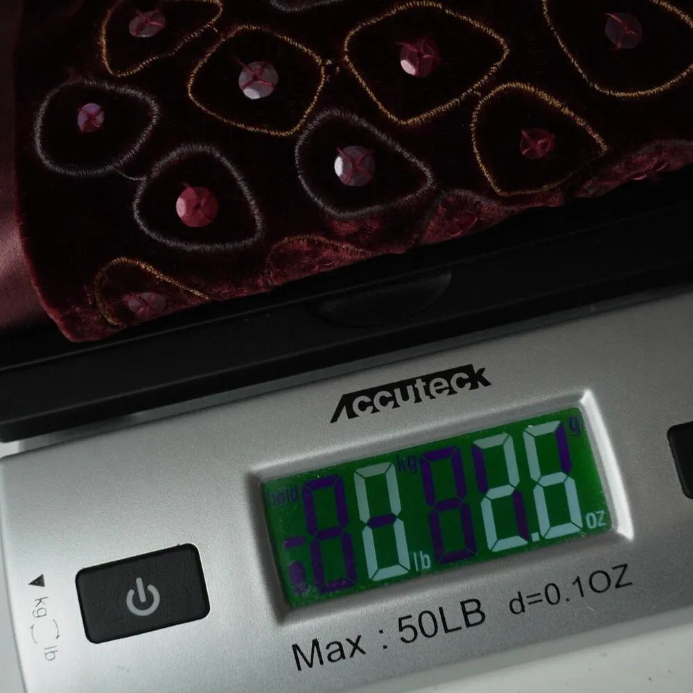 Purple Velvet Scarf Sequins Boho Fairy Whimsigoth Hippie Y2K‎ Bedazzled Bohemian - Image 3