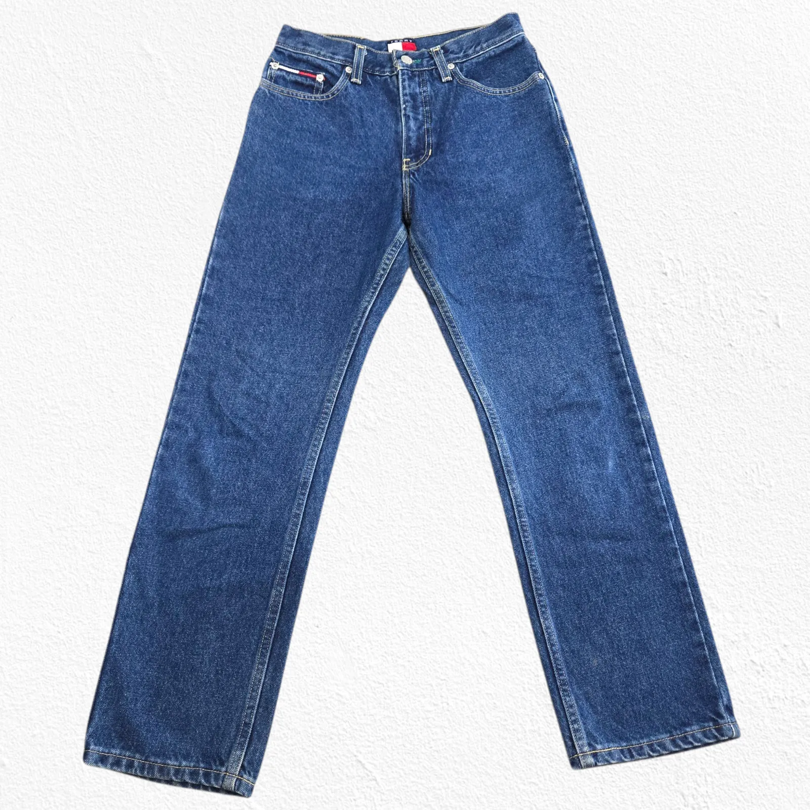 Vintage Tommy Jeans High Rise Straight Leg Denim Jeans Size 28 Y2K 90s USA Made - Image 2