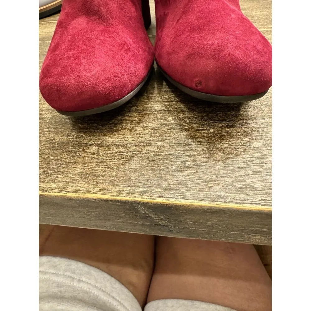 Paul Green Sydney Women's Ankle Bootie US 7 UK 5 Burgundy Austria Red Suede‎ - Image 9