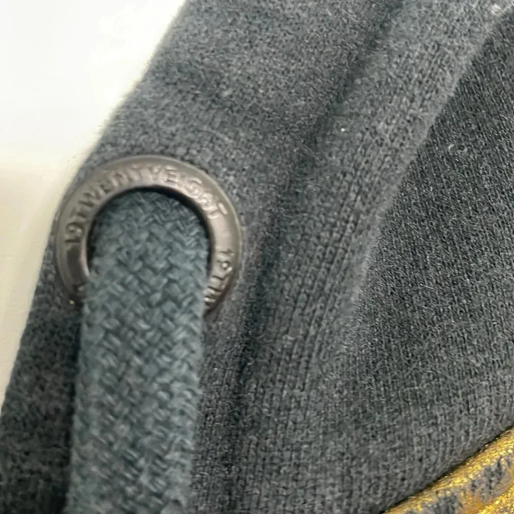 Disney 1928 Black & Gold Zip Front Sweatshirt Jacket - Image 5