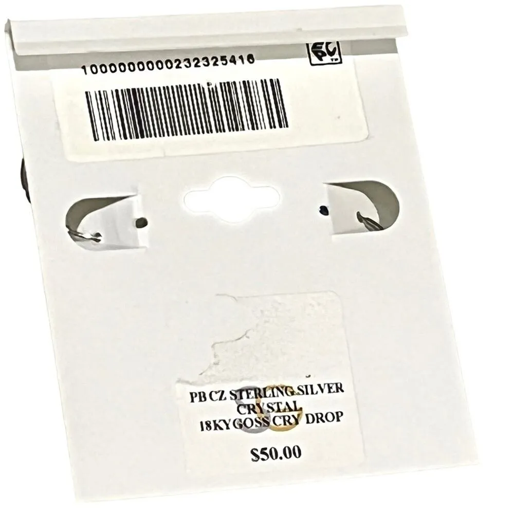 NEW Giani Bernini HOOP EARRINGS 1" Aurora Borealis Crystal Ball Sterling Silver - Image 4