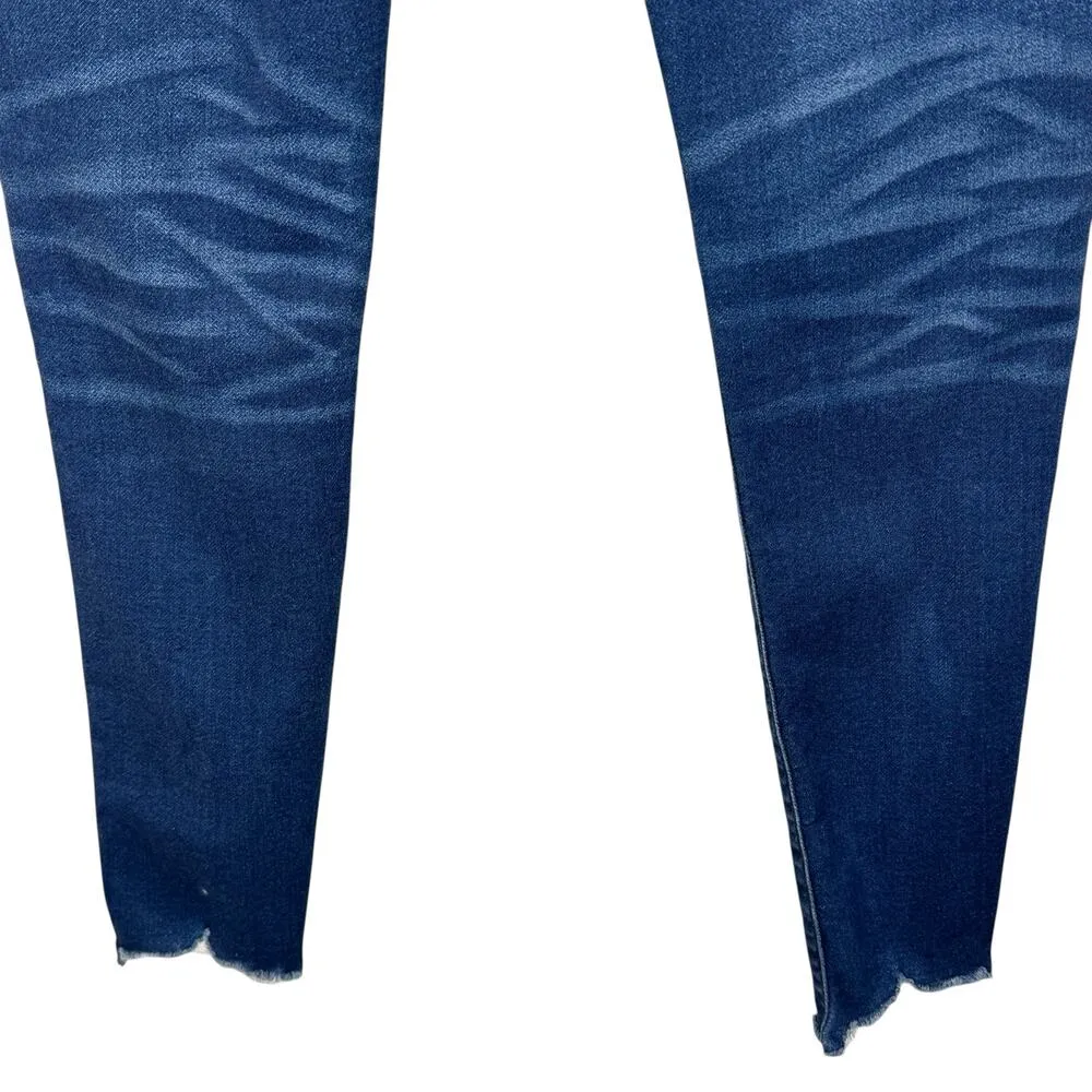 American Eagle SZ 6 Super Hi-Rise Jeggings Jeans Distressed Stretch Frayed Hems - Image 7