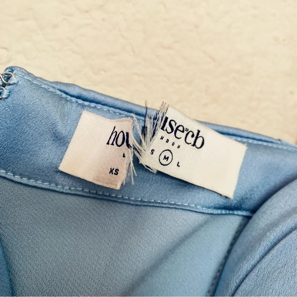 House of CB‎ ‘Josephine’ Baby Blue Pleated Corset Midi Dress NWOT size M - Image 7