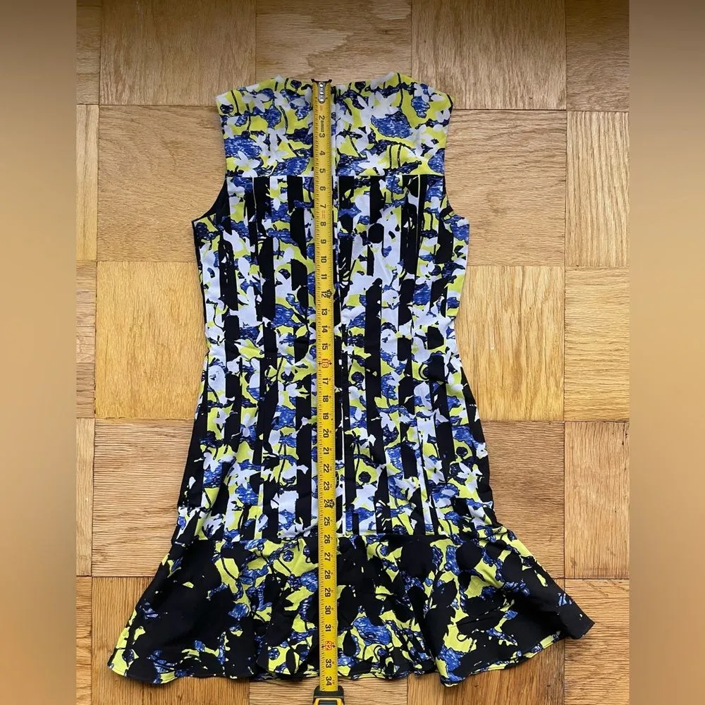 Peter Pilotto for Target Blue/yellow/black/white graphic printed dress Size XS Yellow - Image 6