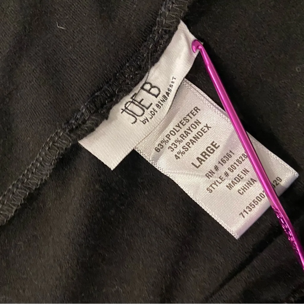 Joe B Size L Black Pull On High Double Slit Stretchy Flowy Maci Skirt - Image 7