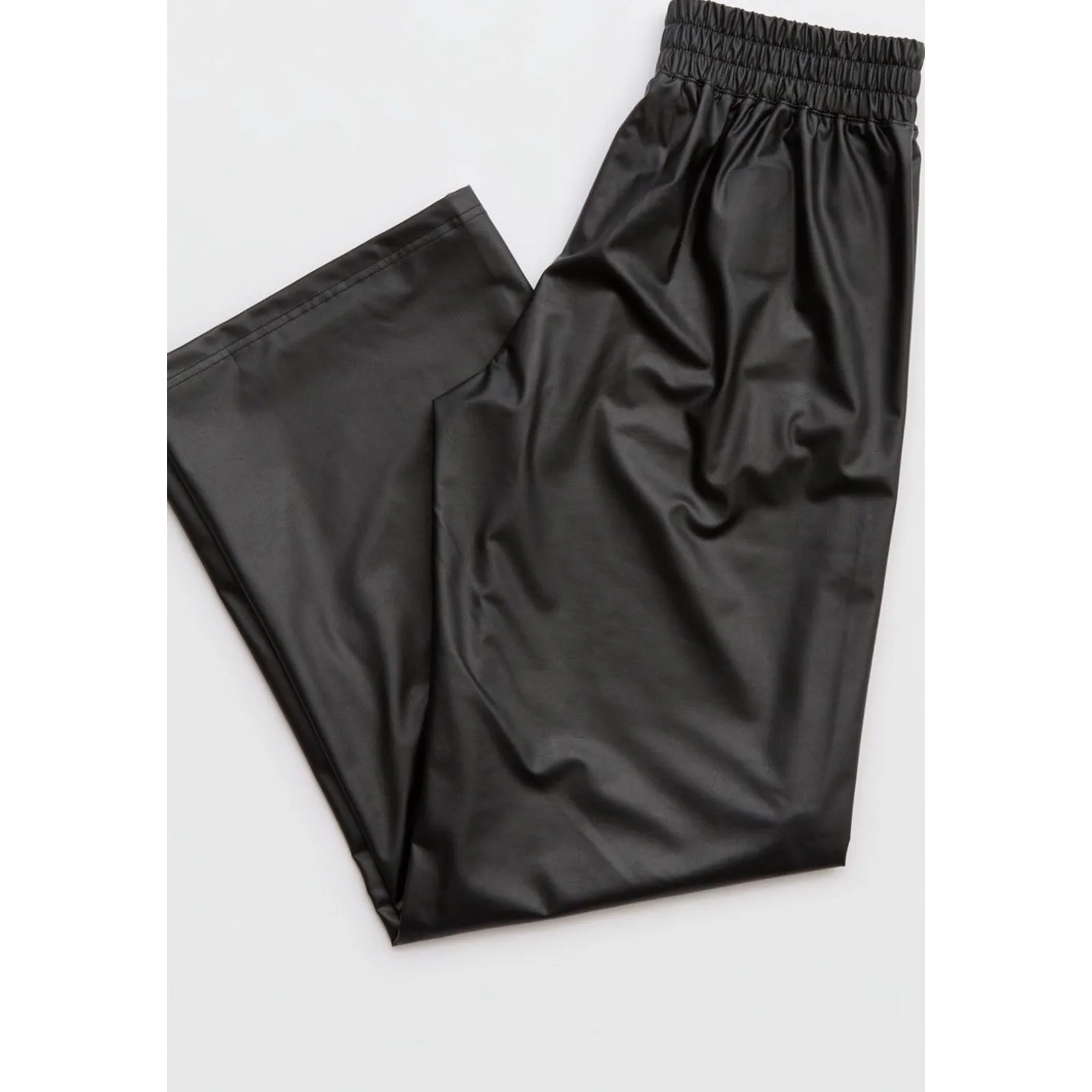 OFFLINE By Aerie Real Luxe Faux Leather Wide Leg Pant Size XL Long Black - Image 5