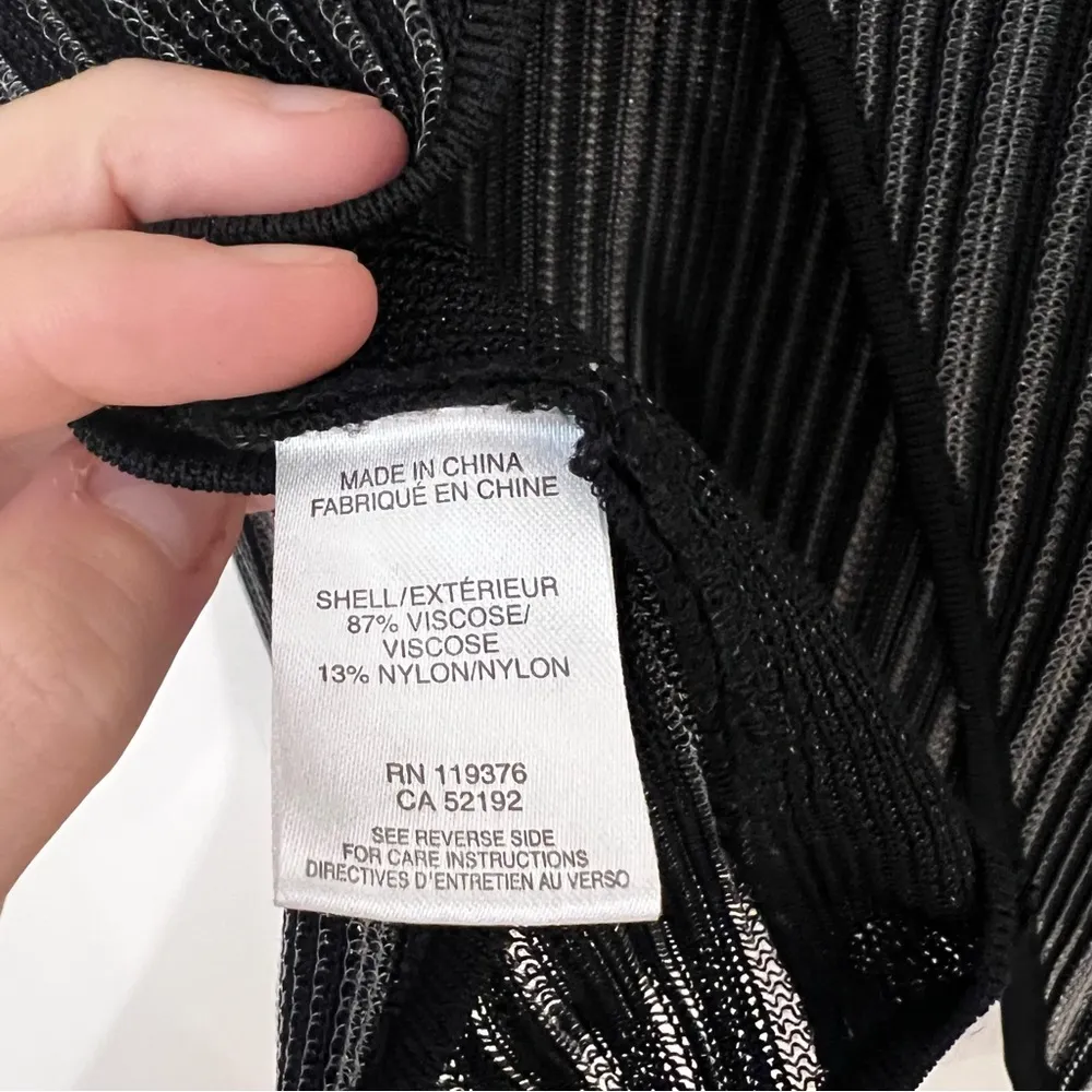 Helmut Lang Semi Sheer Striped Scoop Neck Top - Image 9