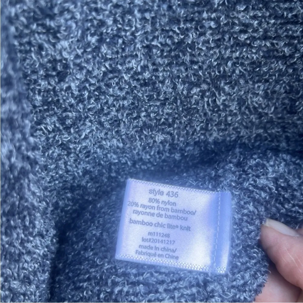 EUC Barefoot Dreams Open Waterfall Front Bamboo Chic Lite Sweater Blue Size S/M - Image 4