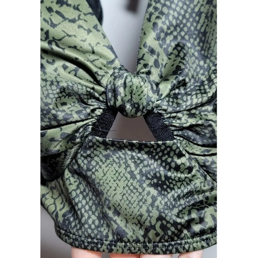 Lane Bryant Cacique Swim Plunge Bikini Top + Swim Brief Neutral Python 44DD 26 - Image 7