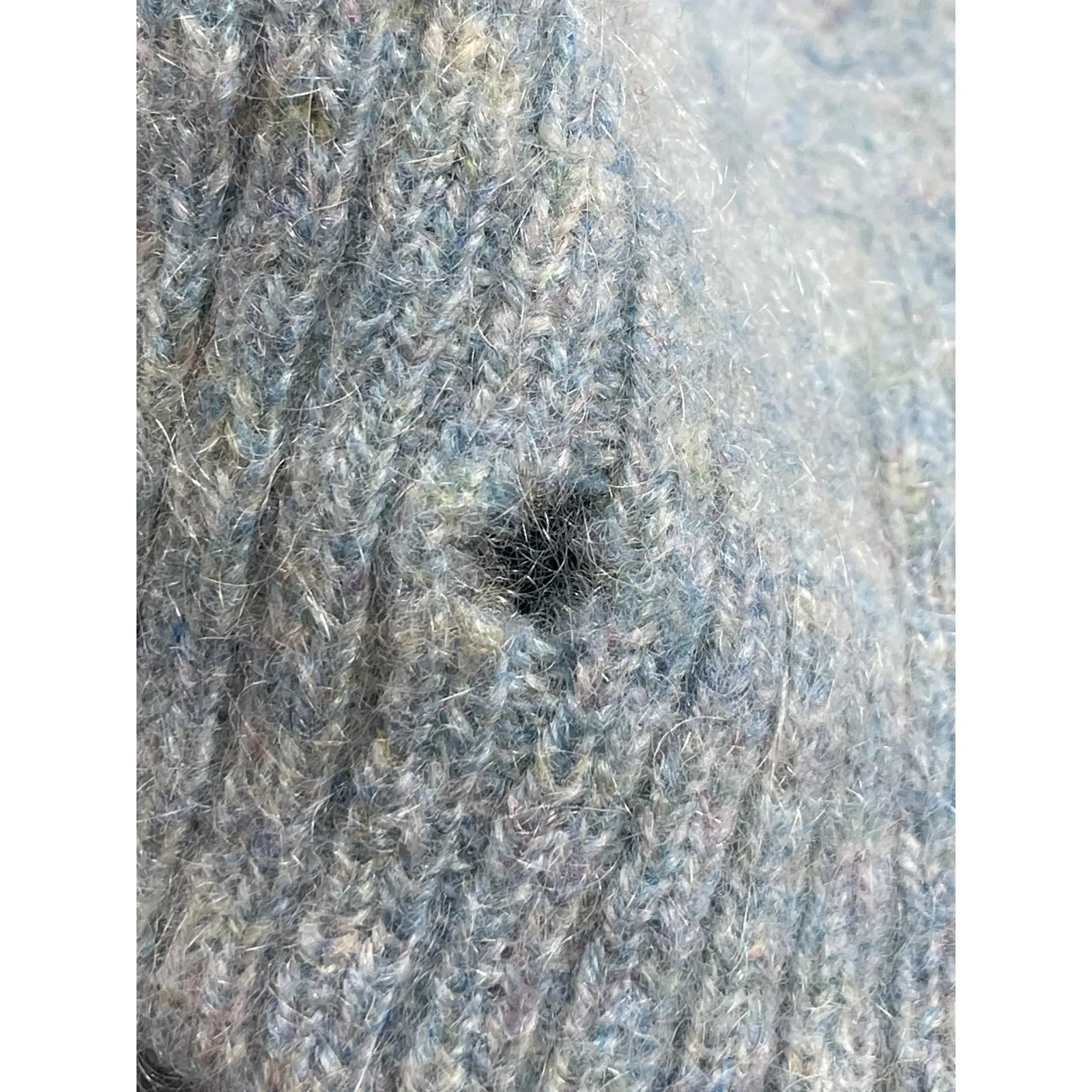 The Baggy Shag by Lord Jeff Blue Wool Long Sleeve Mock Neck Sweater Top Size XL - Image 5