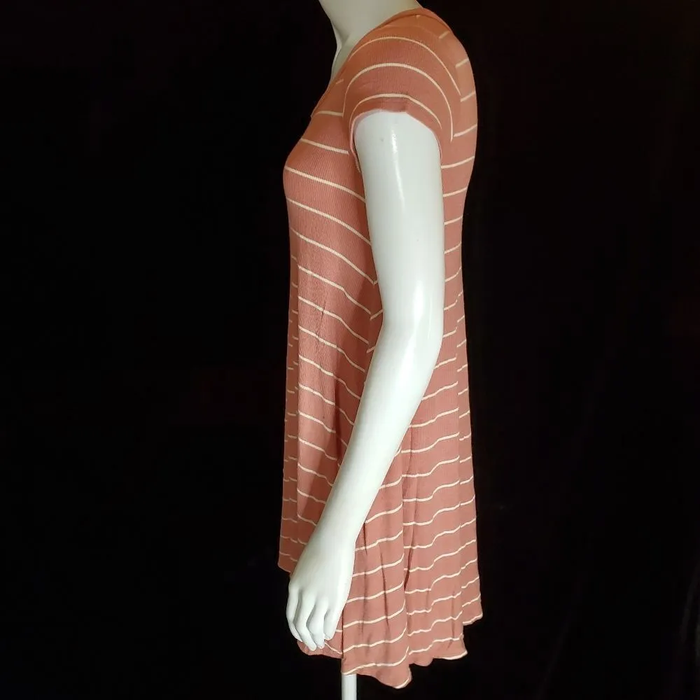 Billabong Pink & Cream Striped Dress (S) - Image 4