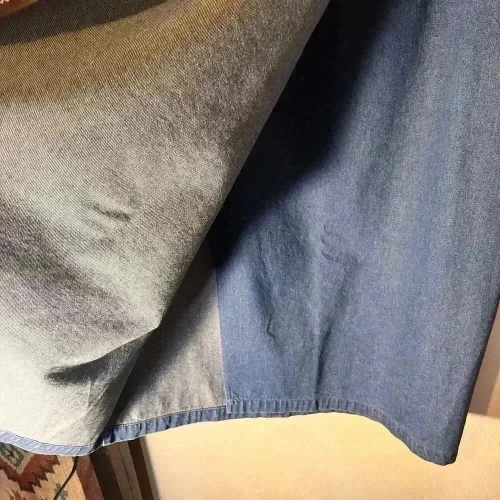 Hill Country Vintage 80’s Denim Woman’s Faux Wrap Western Skirt Size 14 Blue - Image 6