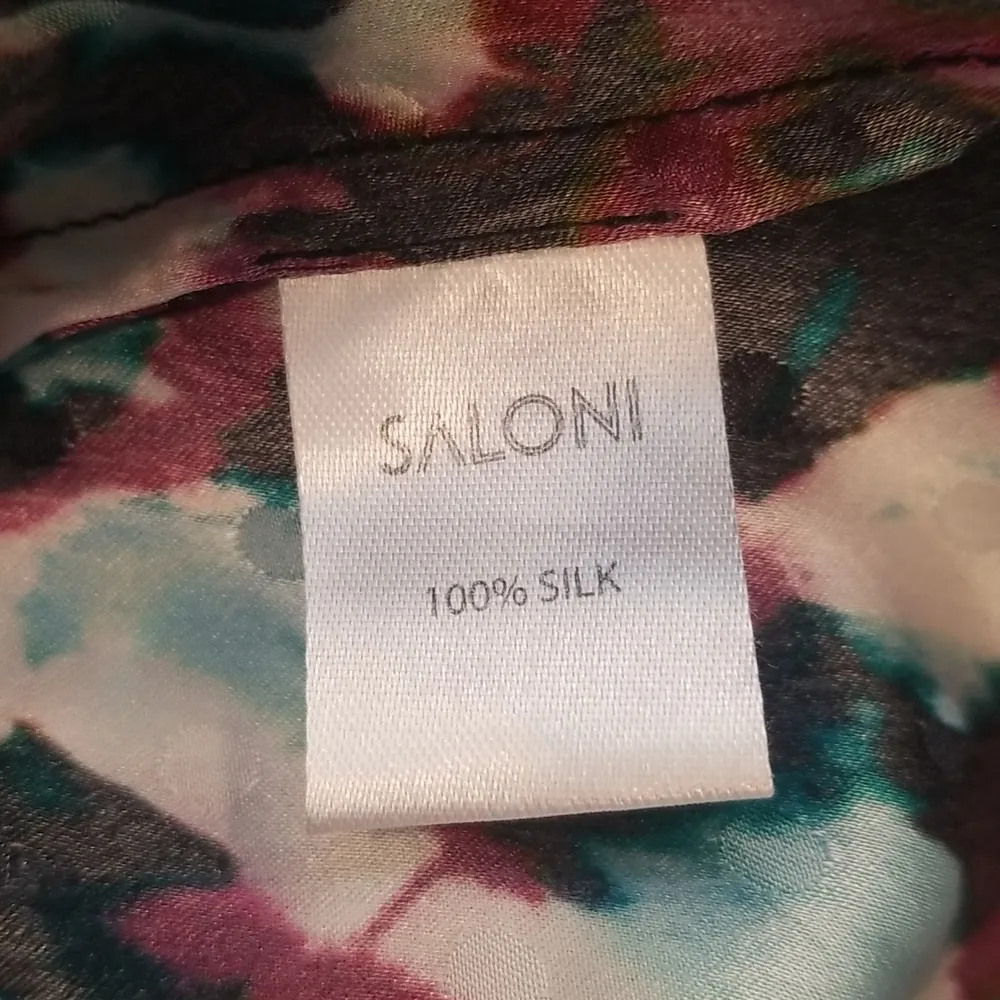 💕SALONI💕 Mari Wrap Dress ~ Amrita Watercolor US 2 Mini 100% Silk Charmeuse - Image 17