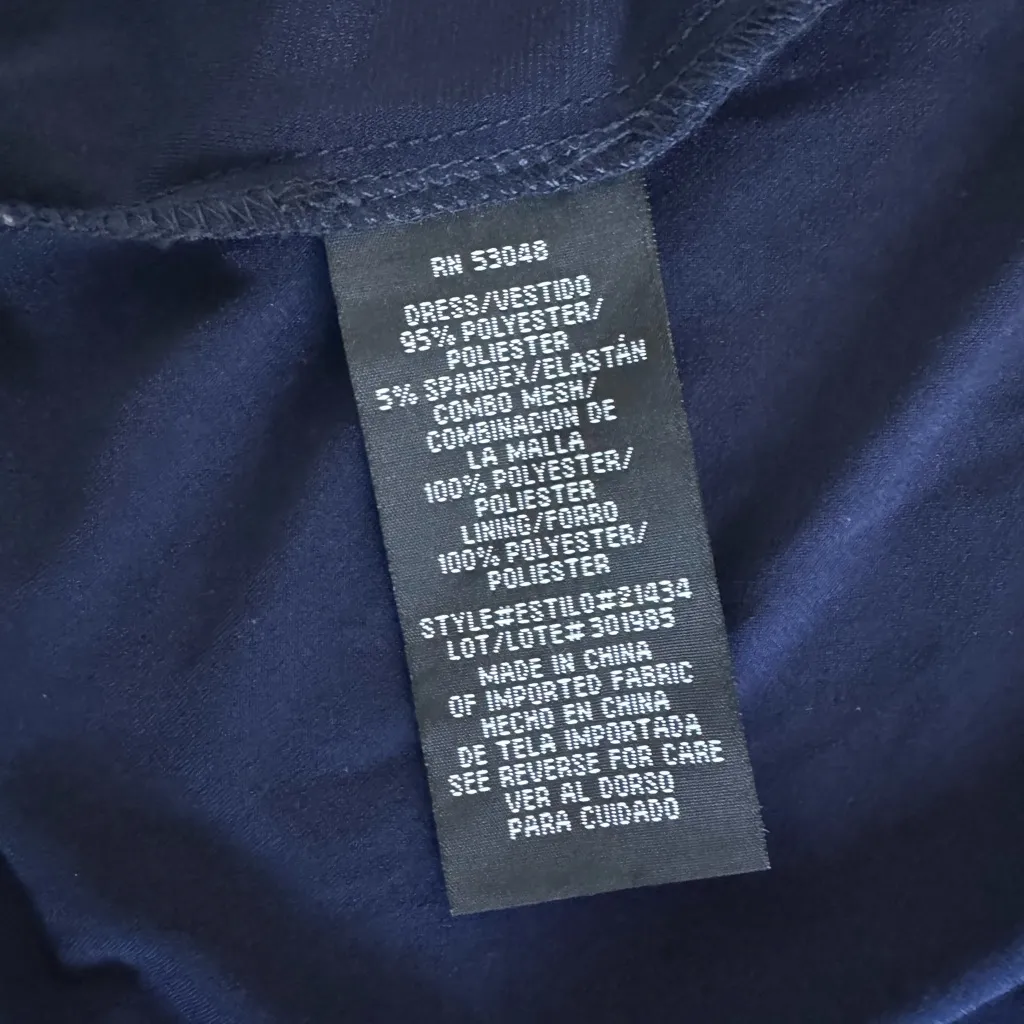 Elegant Nightway Navy Blue Halter Gown Size 12 - Image 6