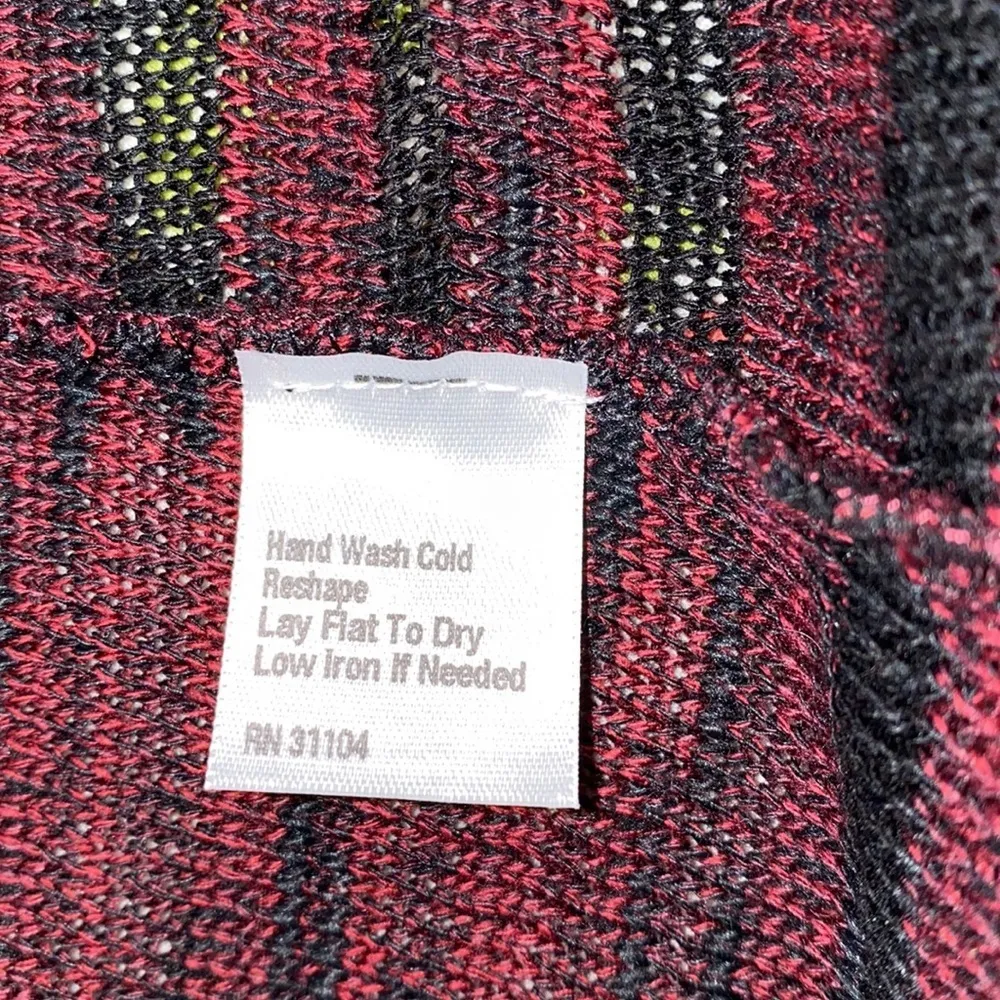 Kim Rogers plus size 1X black berry striped cardigan 3/4 sleeves casual wear NWT - Image 8