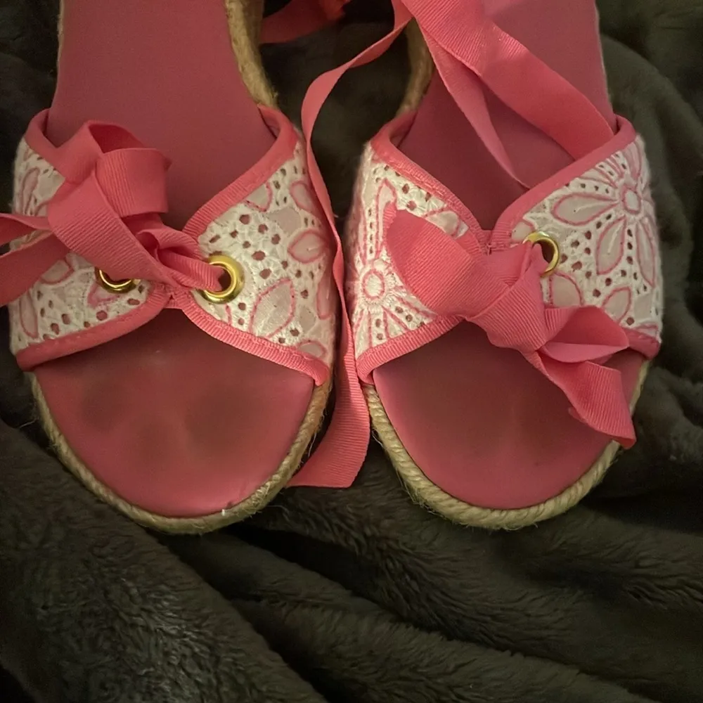 Lily Pulitzer Pink Wedges - Image 4