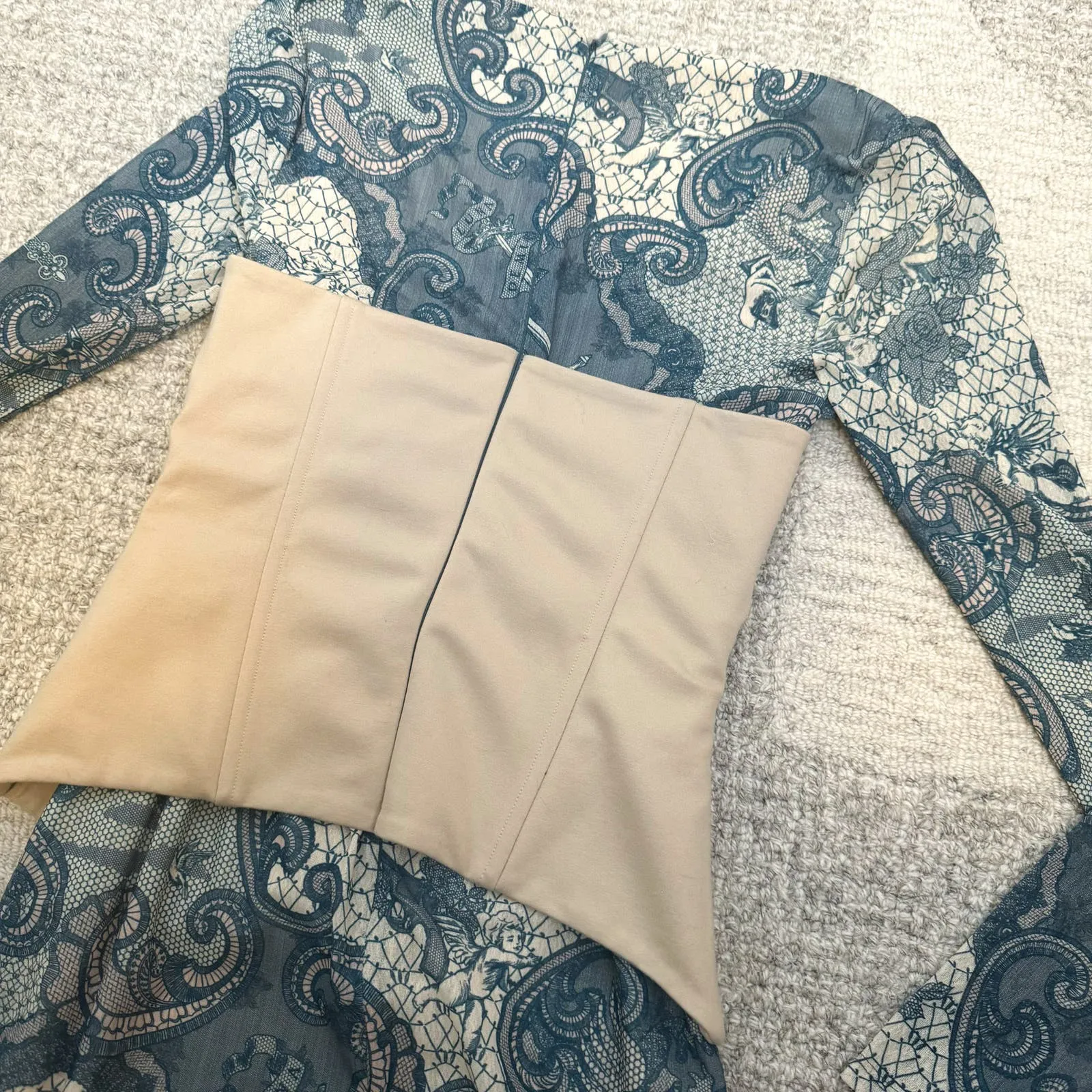 Loba Revolve Nude Blue Corset Mini Dress - Image 5