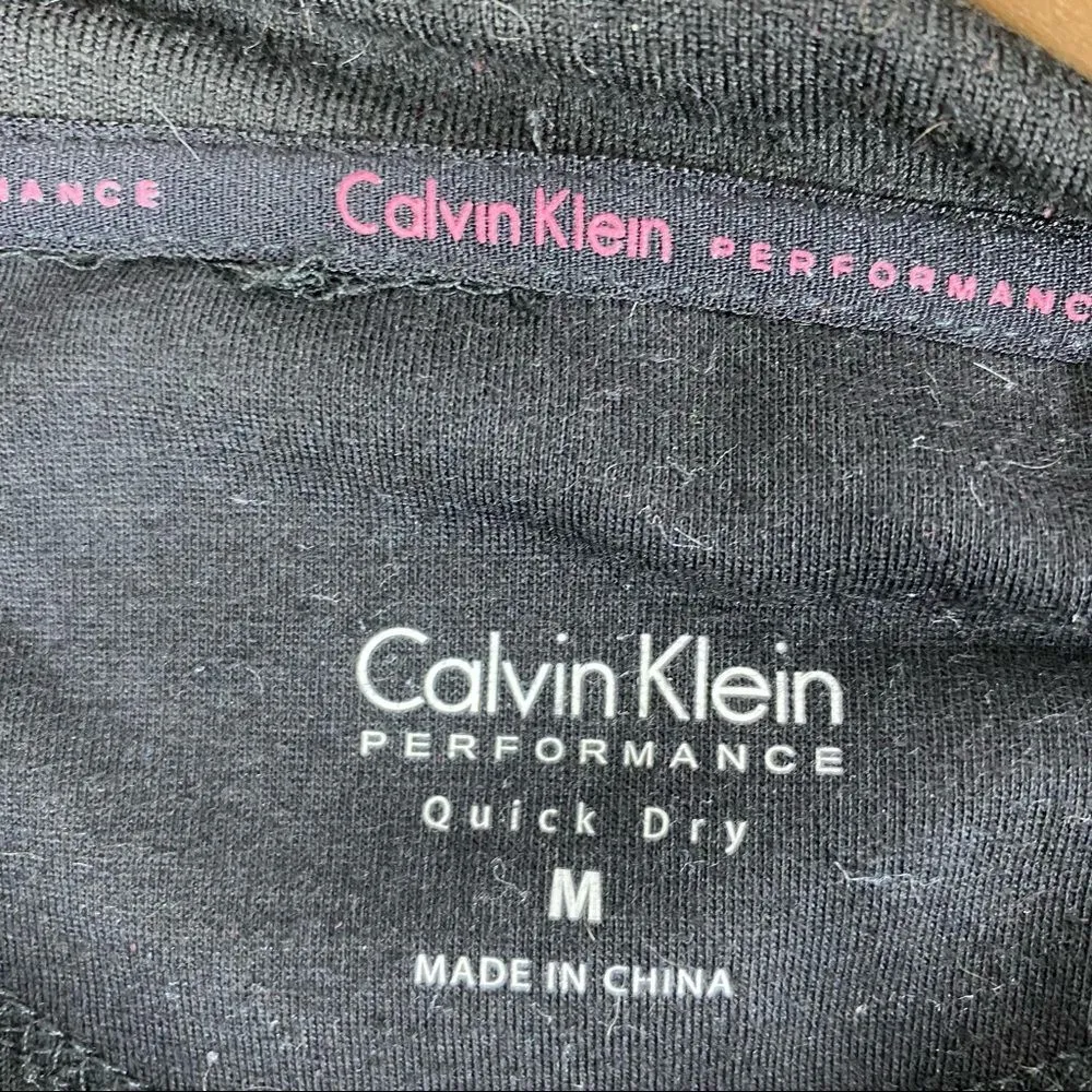 Calvin Klein Black Velour Cowl Neck Long Sleeve Athleisure Top M - Image 5