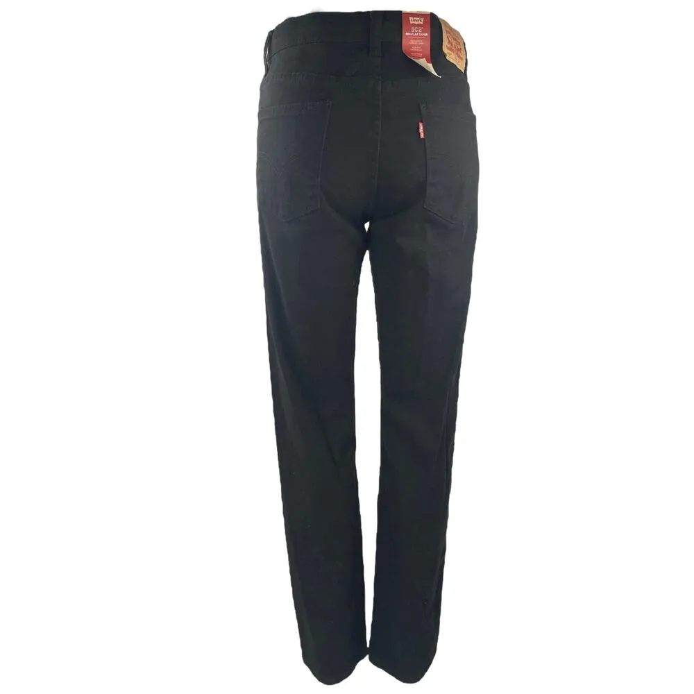 NEW Levi's 502 Women's Black Straight Leg High Waist Denim Jeans Pants Size 29 - Image 3
